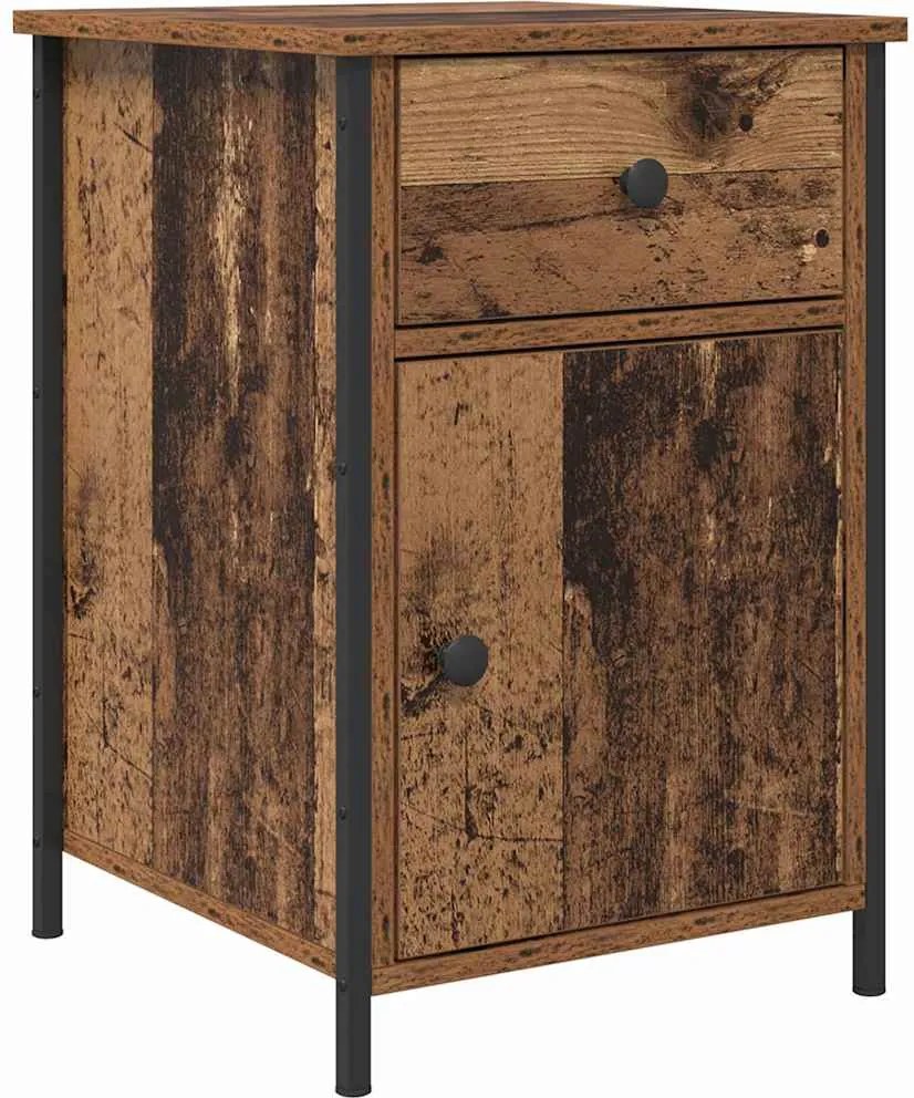 vidaXL Dulap de noapte Lemn vechi 40 x 42 x 60 cm Lemn compozit