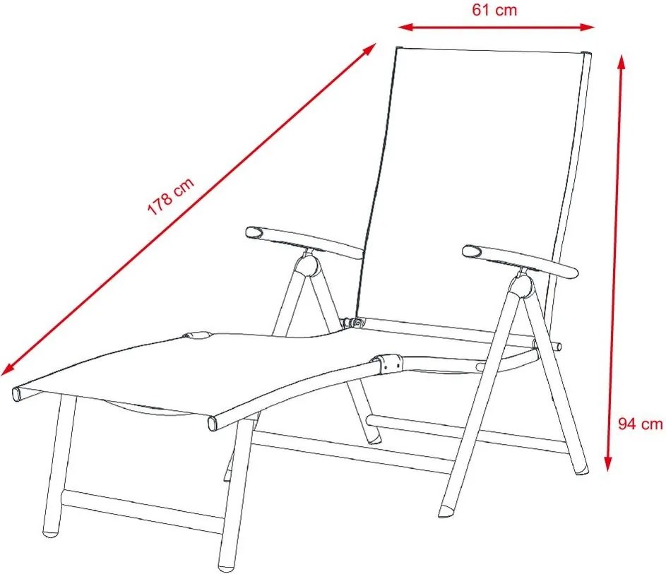 Șezlong relaxant reglabil Avenberg SIESTA