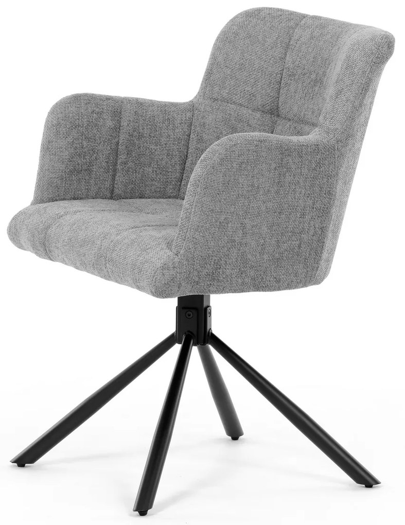 Set de scaune de sufragerie cu mecanism deîntoarcere DCH-T1122 GREY2, 2 buc.