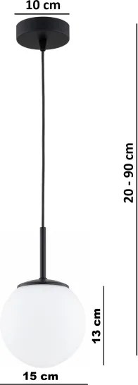 Brilagi - Pendul pe cablu MILO 1xE27/60W/230V, negru