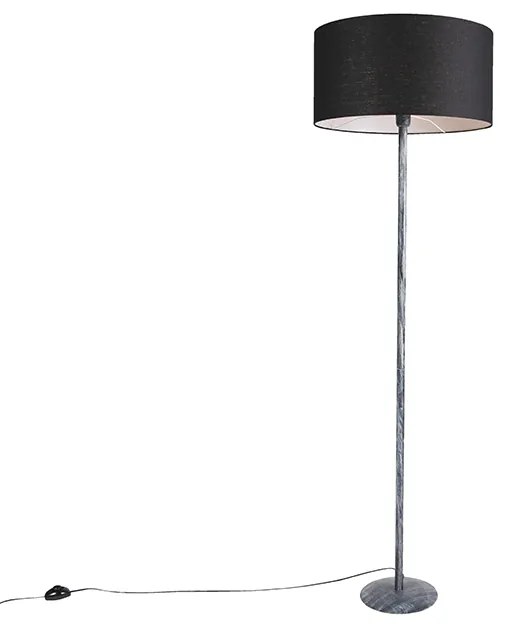Lampă de podea gri cu abajur negru 50 cm - Simplo