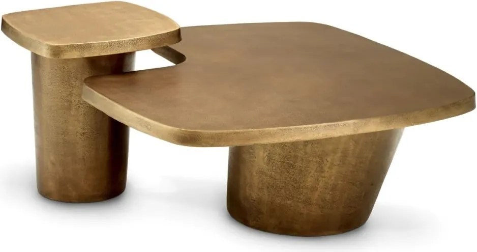 Set de 2 masute LUX, Aluminiu, Alama Vintage, Pierro, 119613 HZ