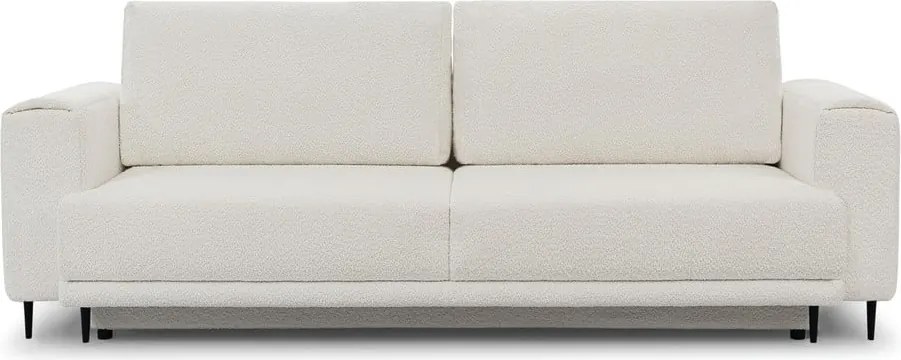 Canapea crem extensibilă/cu spațiu de depozitare cu tapițerie din țesătură bouclé 260 cm Dalia – ELTAP