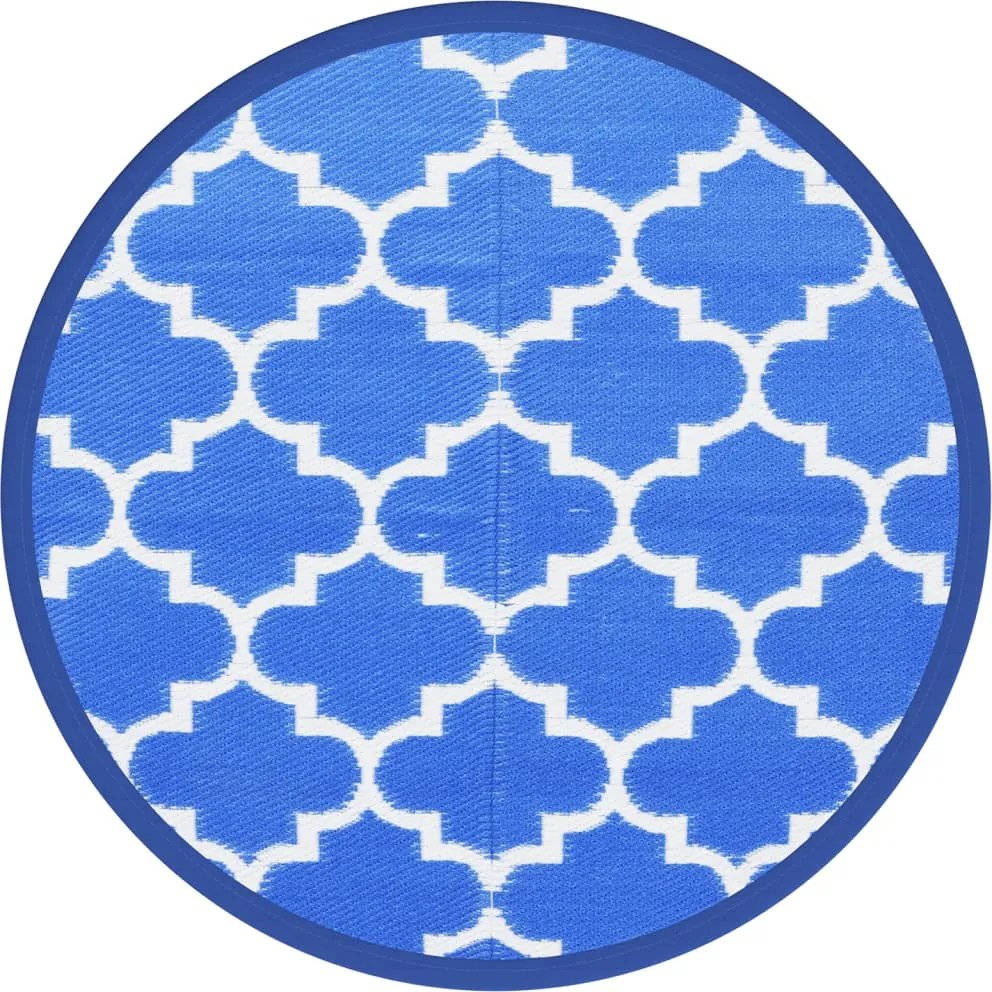 vidaXL Covor de exterior, ARAKIL albastru, Ø160 cm, PP