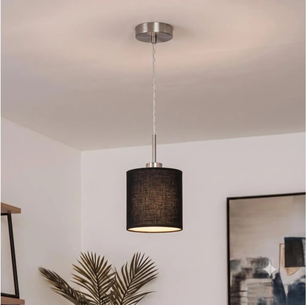 Brilagi - Pendul LED NUBILA pe cablu, 1xE27/60W/230V, Ø 14 cm, negru