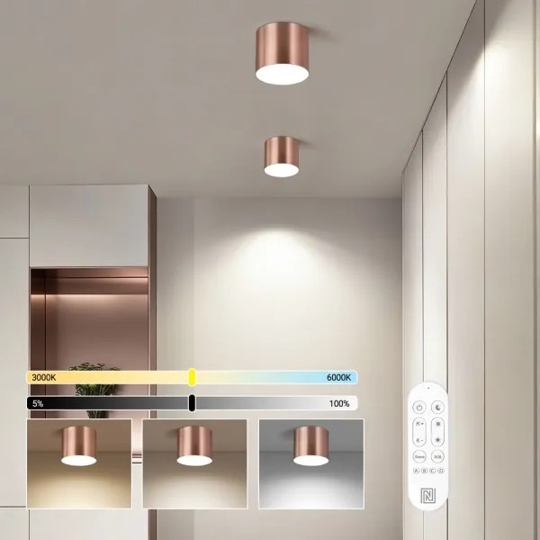 Immax NEO 07319L - Plafonieră LED dimabilă RONDATE 18W/230V 11,5 cm Wi-Fi Tuya roz