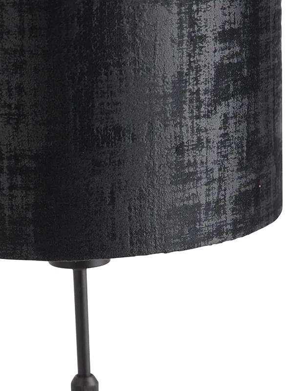 Lampă de masă negru velur negru 25 cm reglabil - Parte