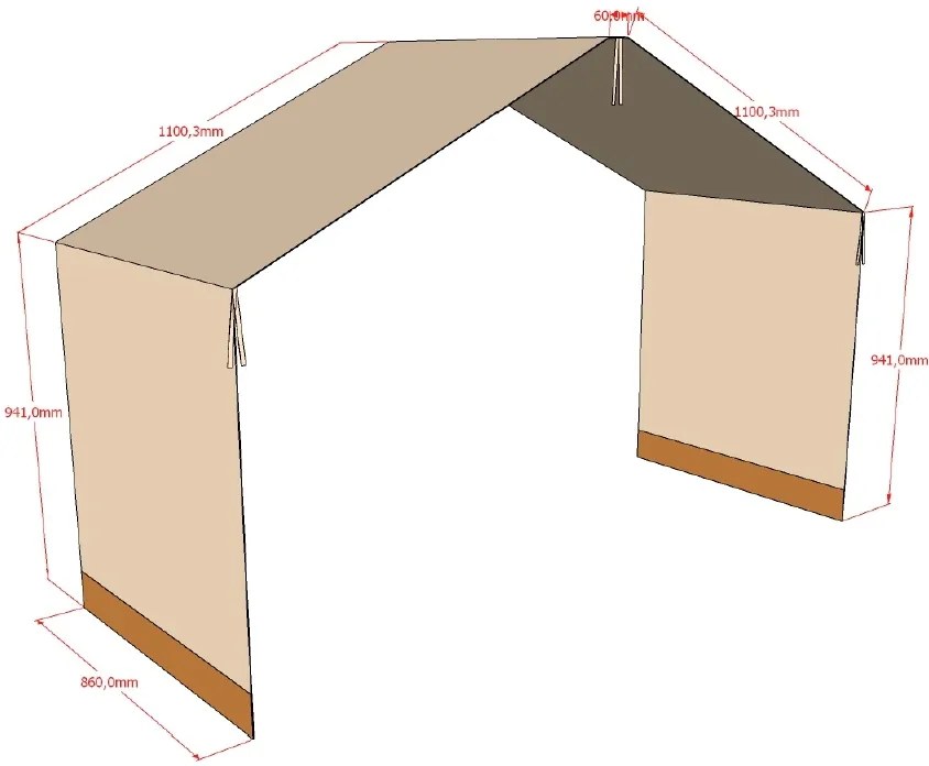 Set FORREST BEECH format dintr-un Pat copii Vipack (90 x 200 cm) și un set textil asortat.