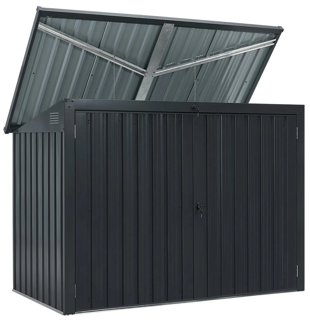 Cutie metalicã Namur pentru cosuri de gunoi de 1,9 m, gri