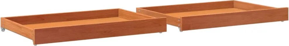 vidaXL Sertare pentru pat de zi, 2 buc., maro ceruit, lemn masiv pin