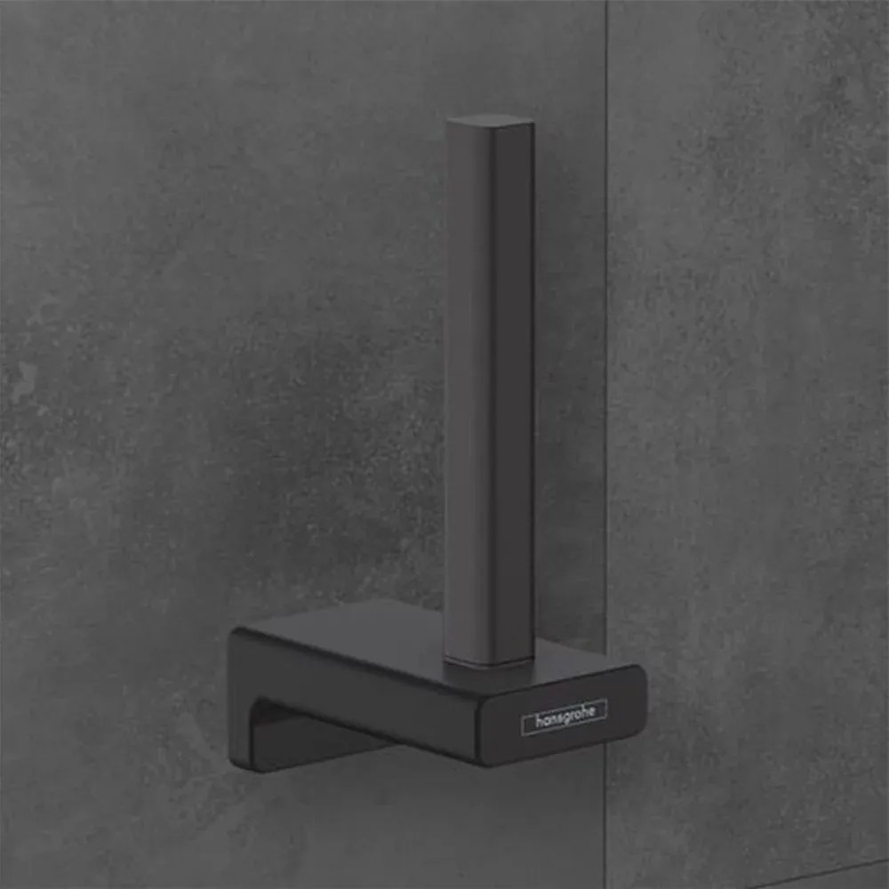 Suport hartie igienica Hansgrohe AddStoris Q finisaj negru mat