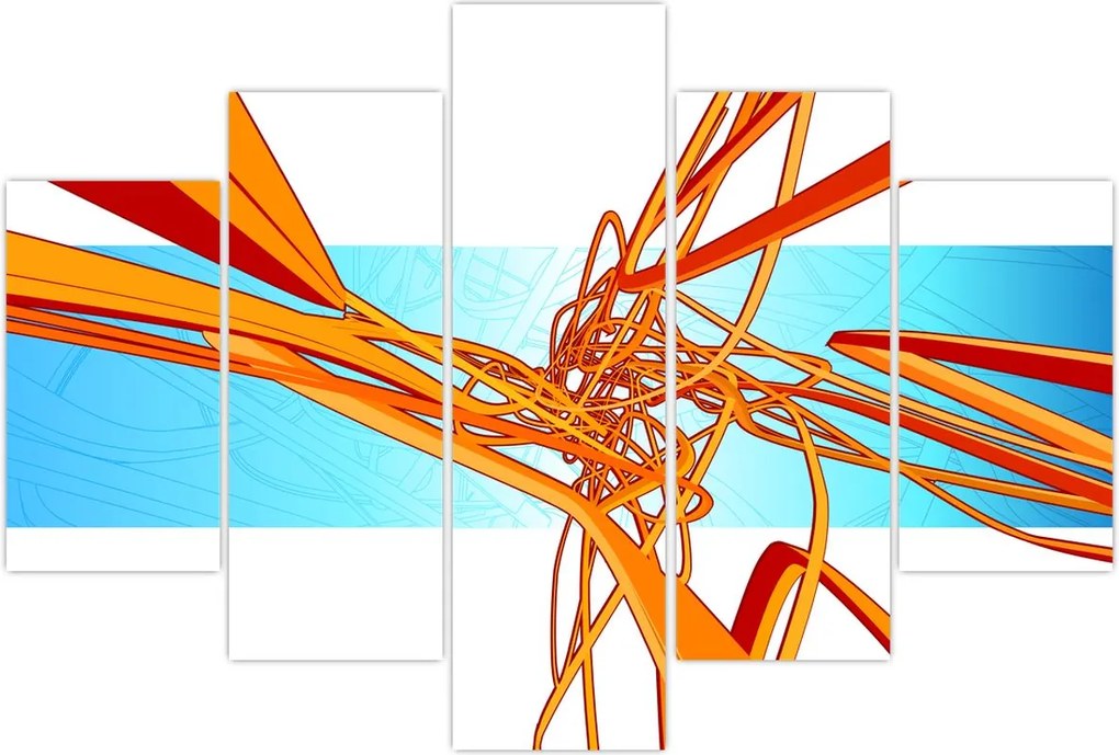 Tablou - Linii împletite, abstracție (150x105 cm)