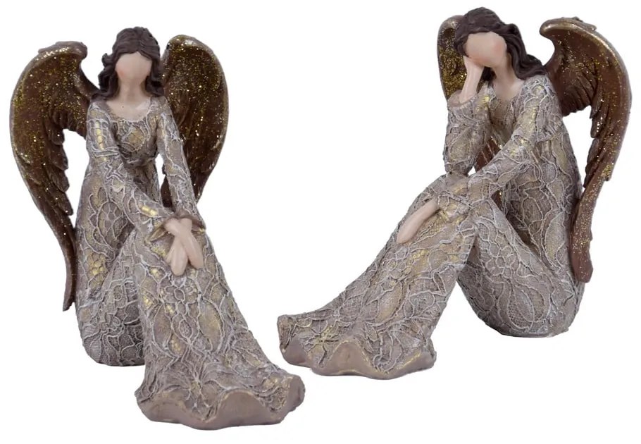 Set de 2 figurine de Crăciun Ego Dekor Angel Bea