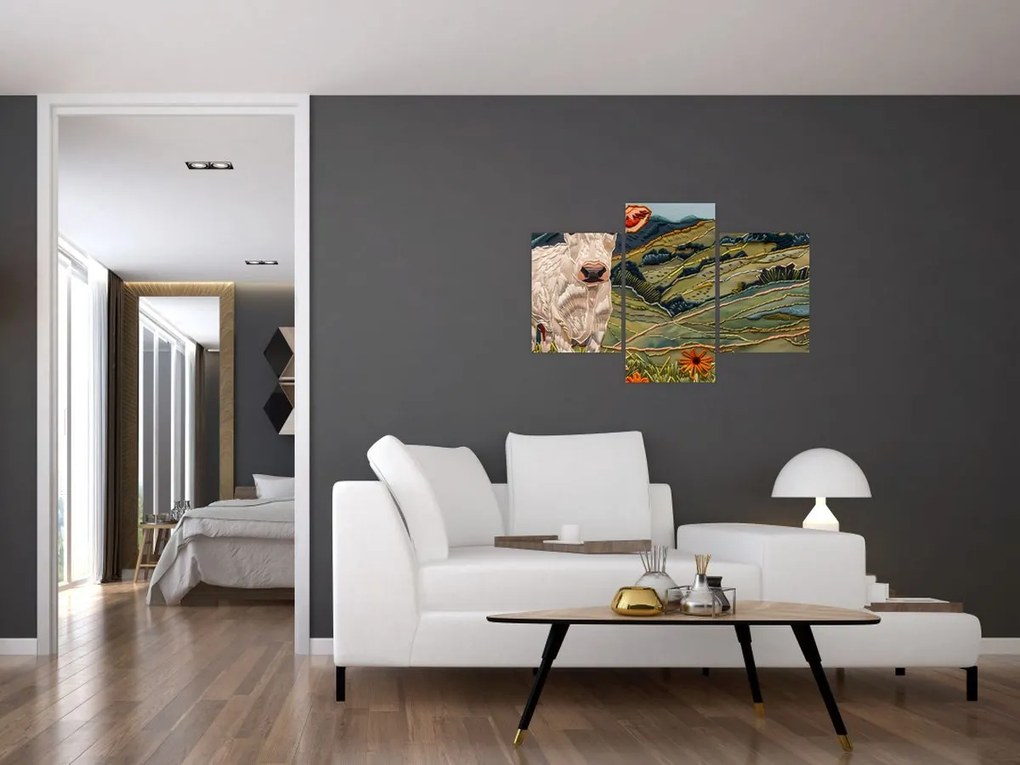 Tablou - Imitație de motiv tricotat (90x60 cm)