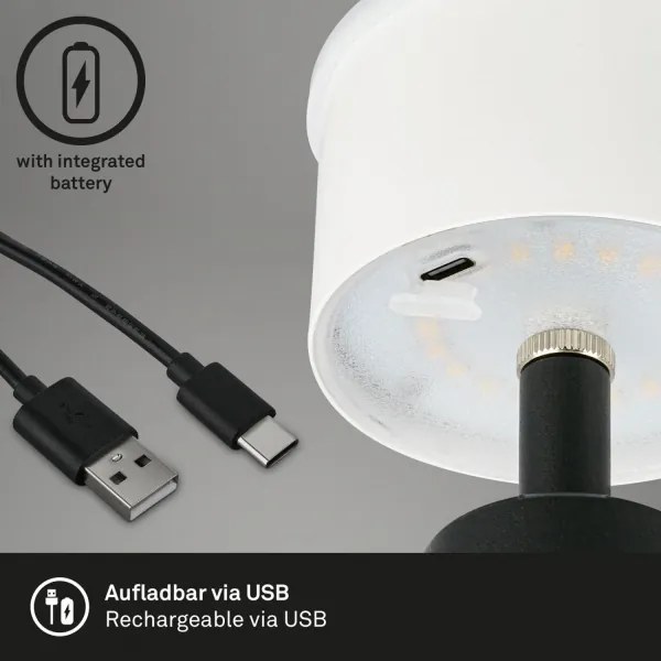 Lampă LED reîncărcabilă dimabilă de masă de exterior Brilo LED/3,5W/5V IP44 bej