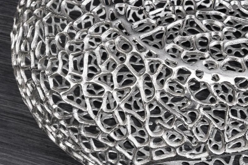 Masuta de cafea design frunza Organic 120cm argintiu