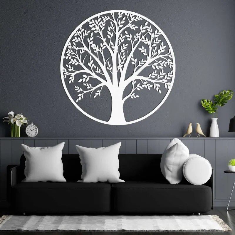 SENTOP | Copacul Vieții din lemn, într-un cerc – decorațiune murală | FORTIS