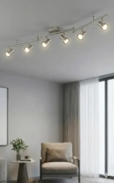 Spot LED 6xGU10/4,7W/230V crom mat