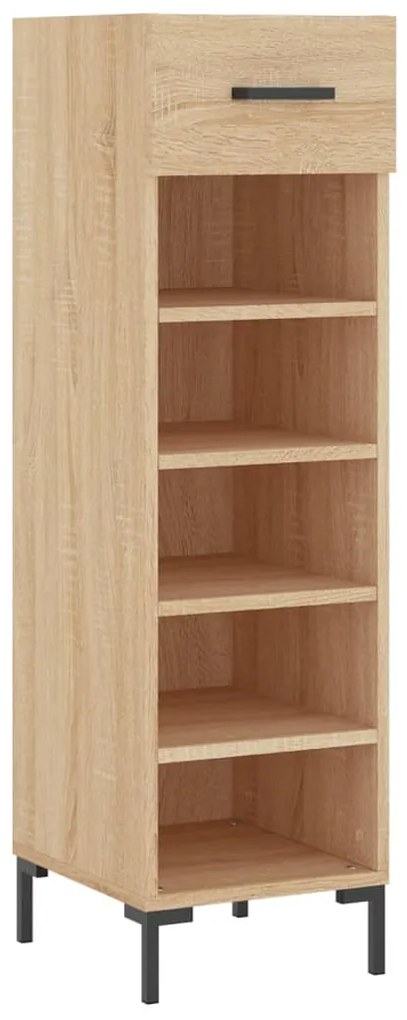 829679 vidaXL Dulap de pantofi stejar Sonoma 30x35x105 cm lemn prelucrat