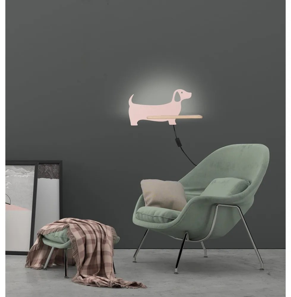 Corp de iluminat pentru copii roz Dog – Candellux Lighting