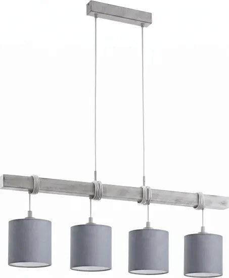 Brilagi - Lustra LED pe cablu NUBILA 4xE27/60W/230V gri