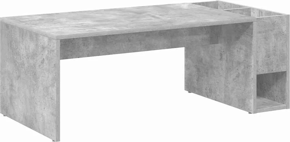 vidaXL Masă de cafea Gri din beton 101,5 x 50 x 37 cm Lemn compozit