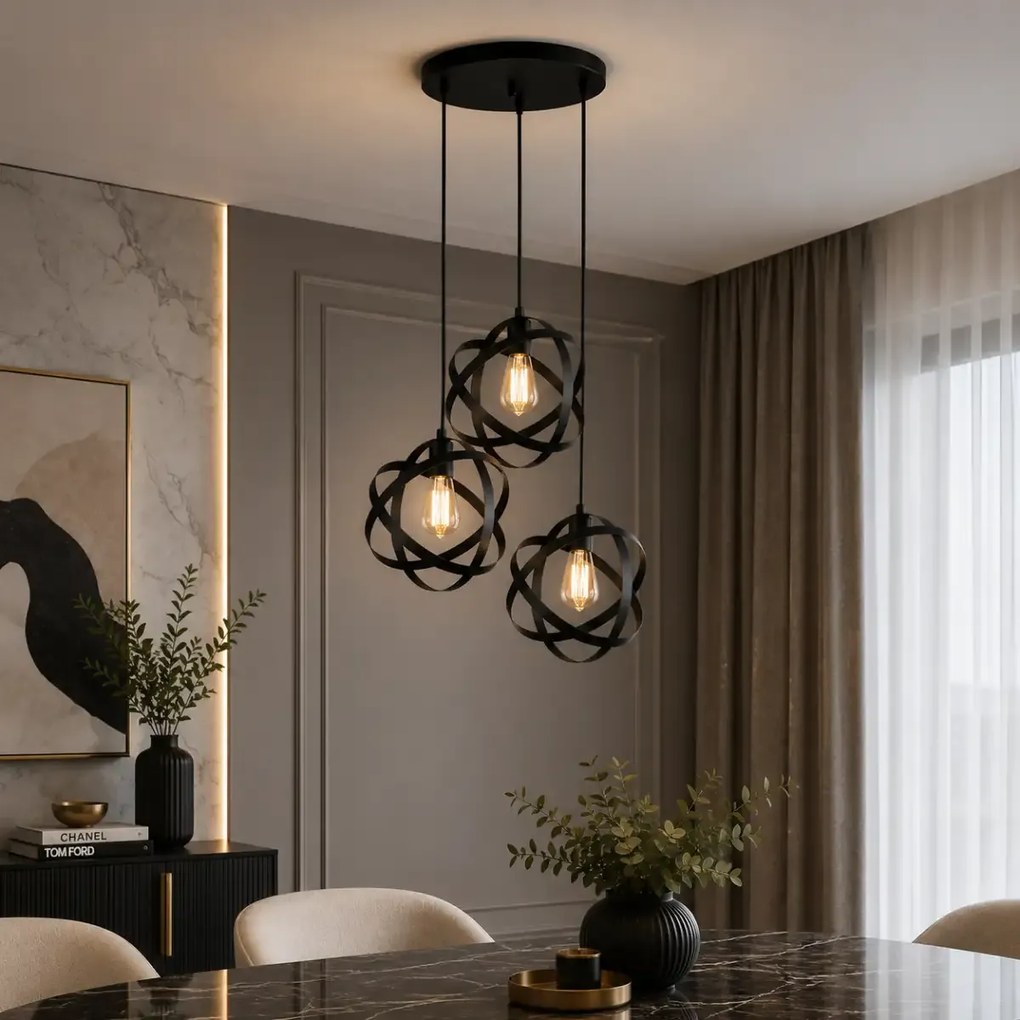 Lustra  negru homs ro11305