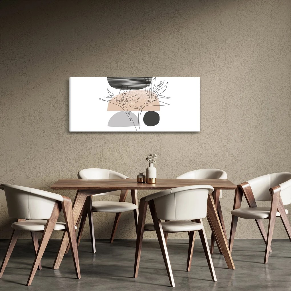 Tablou - Linie de artă flori N⁰2 (120x50 cm)