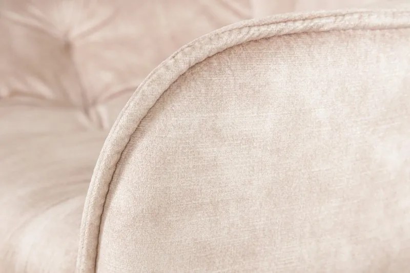 Set 2 scaune de bar Milano catifea sampanie