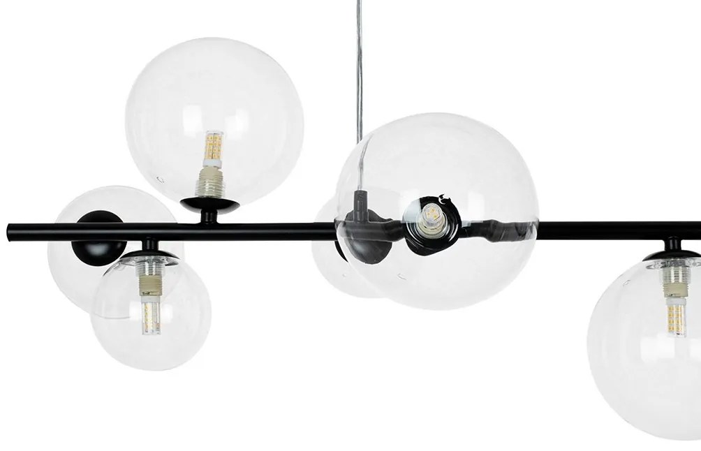 Lustra moderna cu 7 de surse de lumina si LED LINEA 90