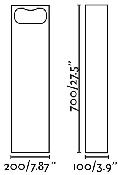 Stalp LED iluminat exterior IP55 GLINT 3000K H-70cm gri