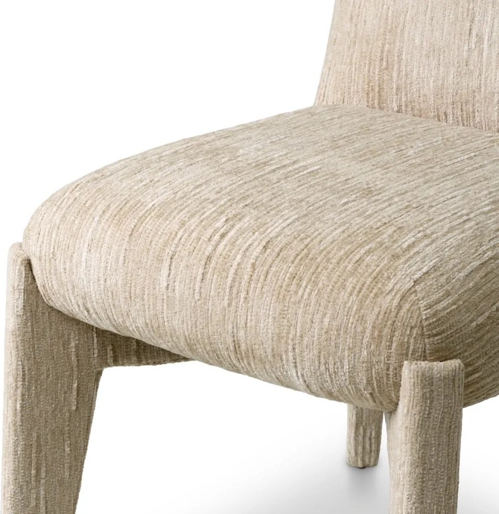 Scaun dining tapitat LUX Marius, Terren natural