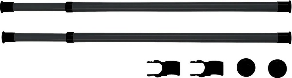 Wenko Set de 2 bare telescopice orizontale Herkules, negru