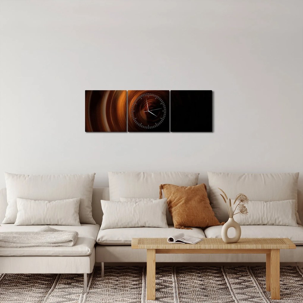 Tablou - Spirală (cu ceas) (90x30 cm)