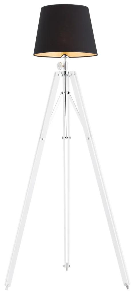 Lampadar/Lampa de podea eleganta cu trepied lemn alb ASTER