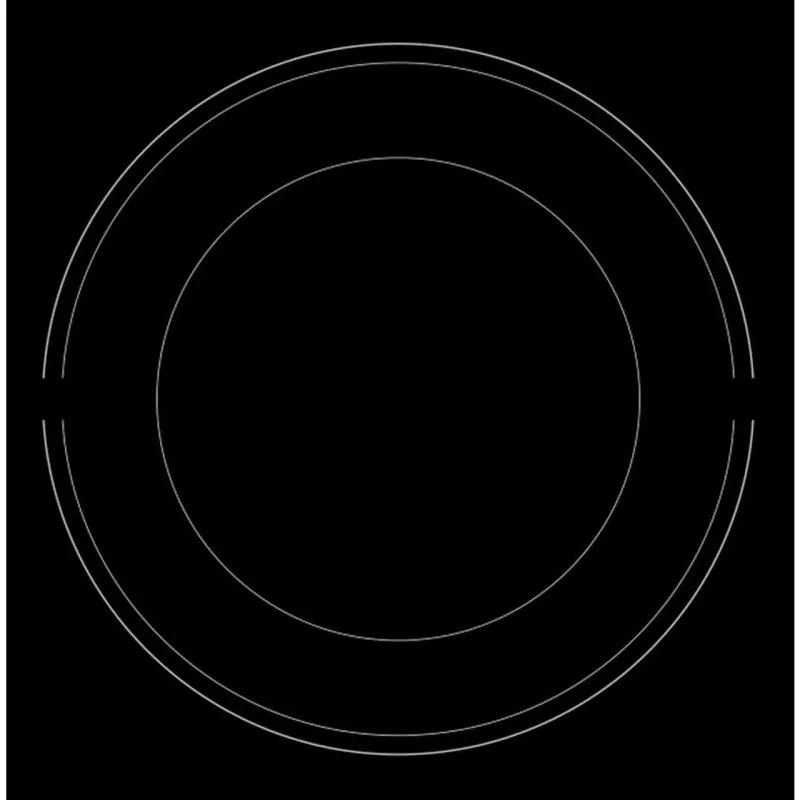 Plita vitroceramica incorporabila Hotpoint-Ariston HRD 5030 B, 2900W, 2 zone, 9 trepte, Electricа, Negru