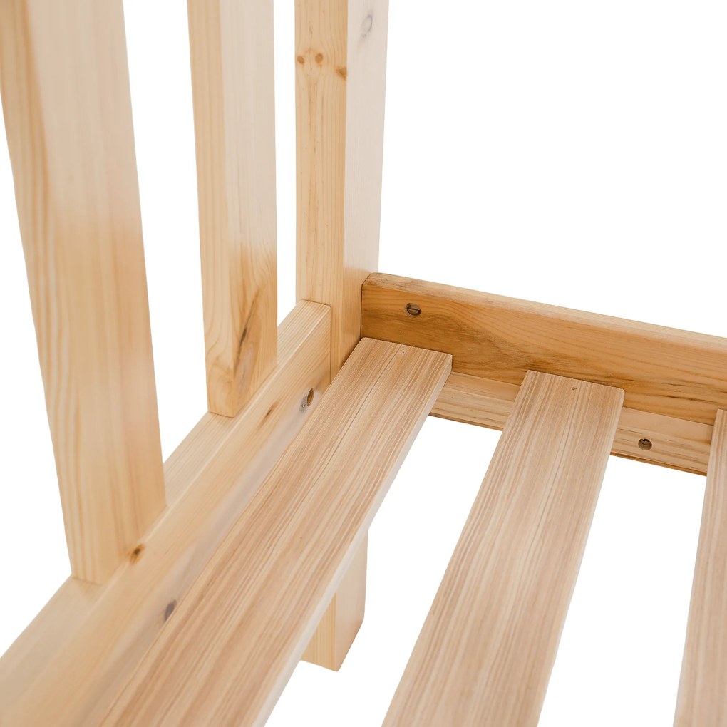 Patul supraetajat se poate descompune, pin natural, LUINI