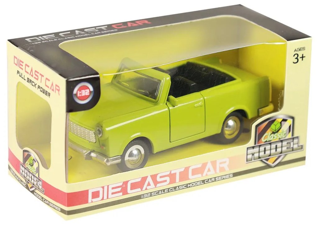 Mașină de jucat din metal Trabant 601 - decapotabilă - Rappa