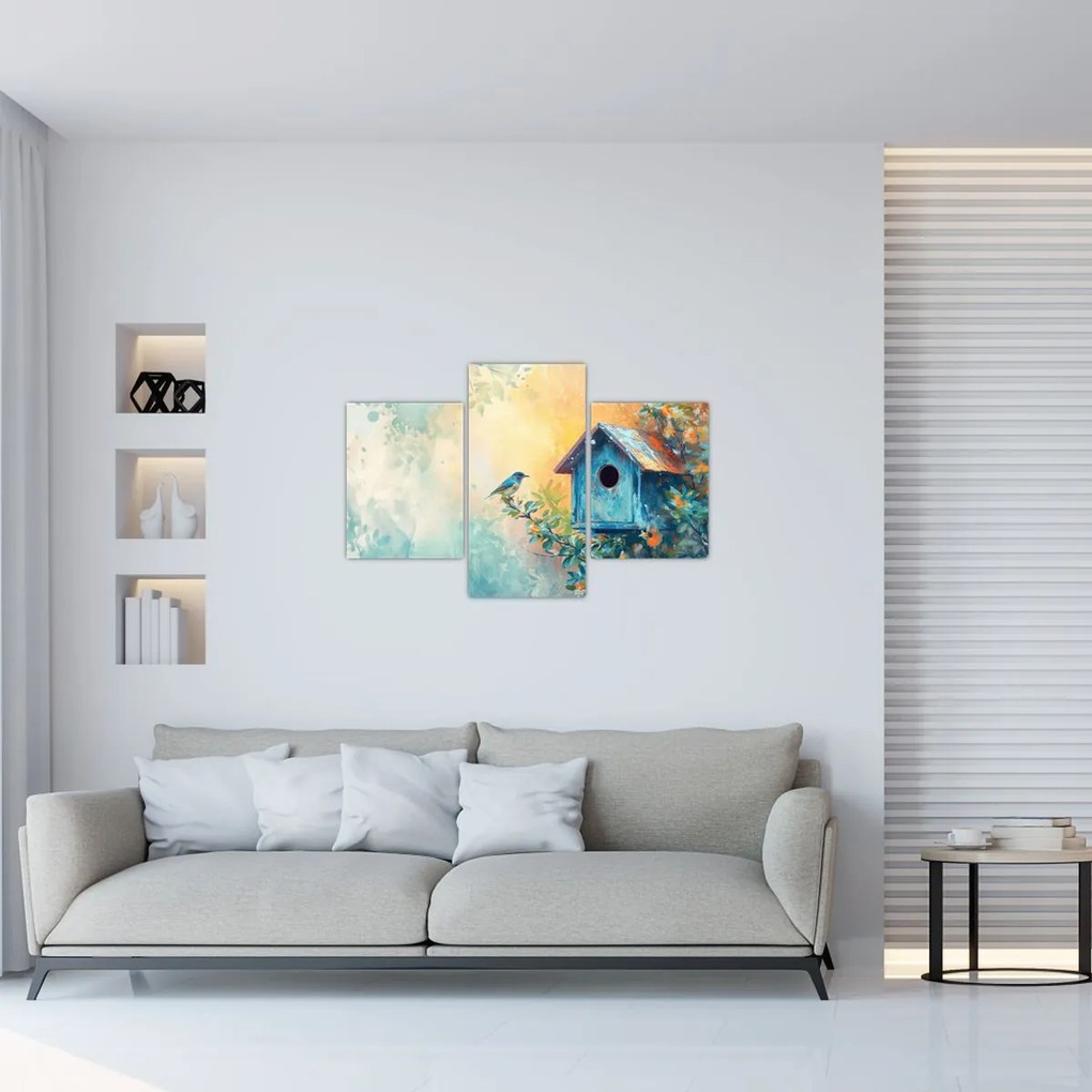 Tablou - Birdhouse, acuarelă, acuarelă (90x60 cm)