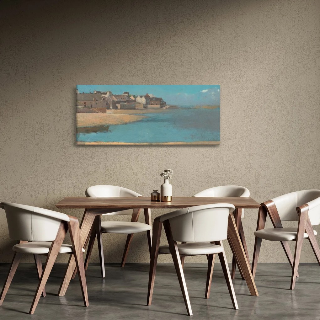 Tablou - Odilon Redon, Village by the Sea in Brittany, reproducere (120x50 cm)