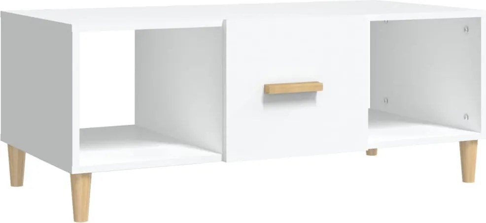 vidaXL Măsuță de cafea, alb, 102x50x40 cm, lemn compozit