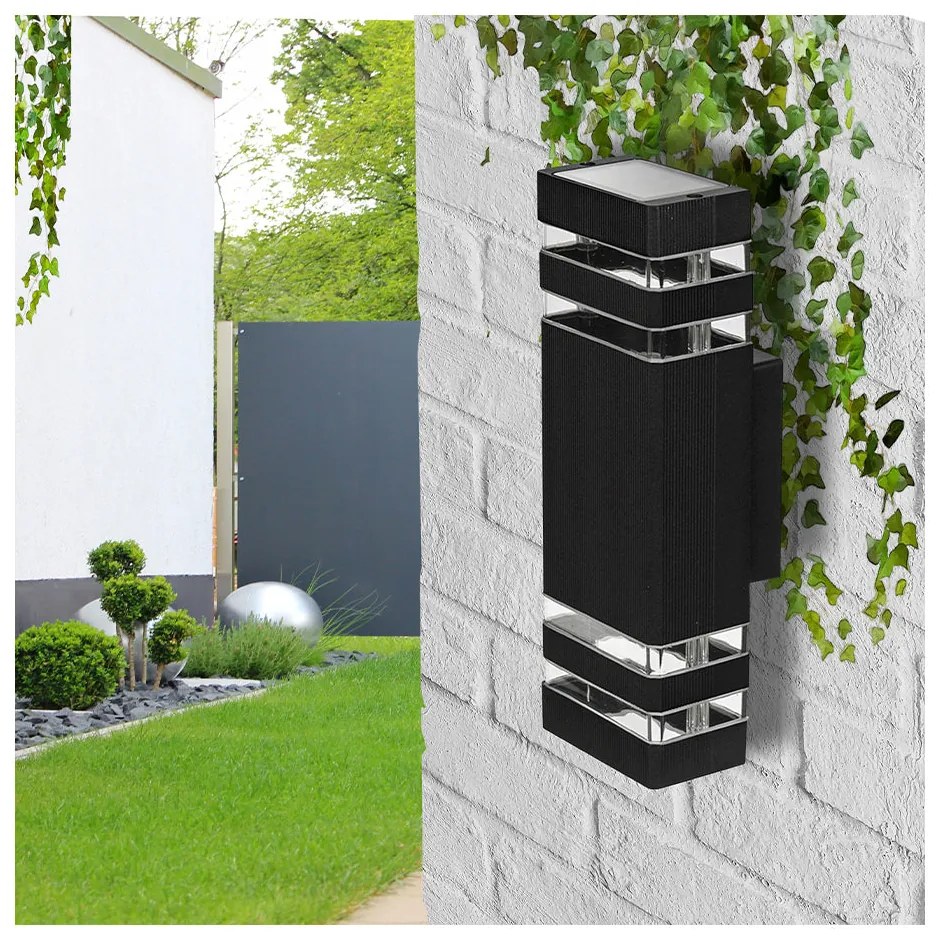 Aplica ﻿corp iluminat exterior arhitectural fatade inez 2x gu10 35w gri
