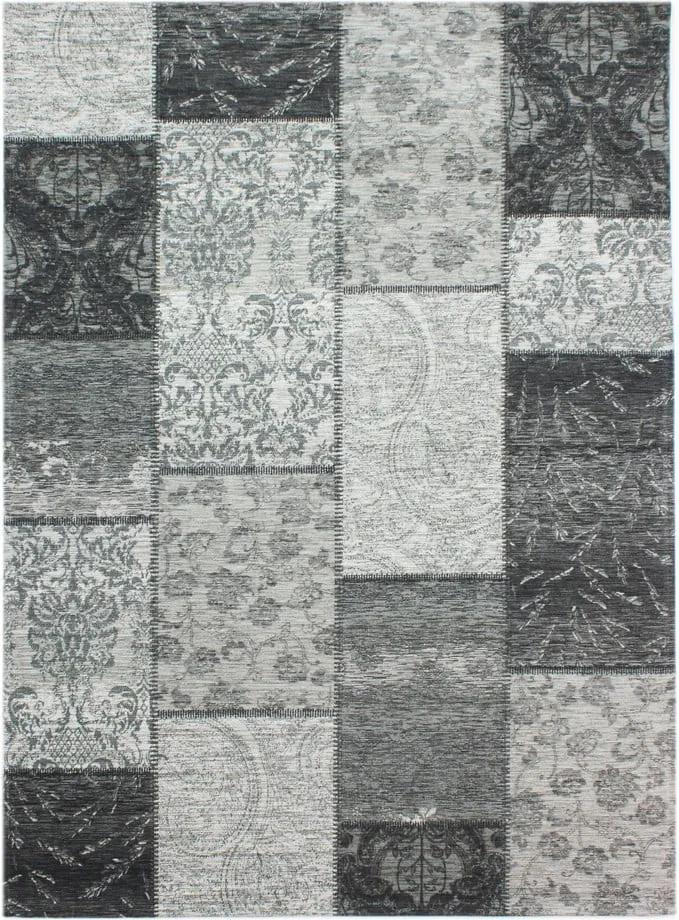 Covor Flair Rugs Patchwork Chennile Black Grey, 120 x 170 cm, gri închis