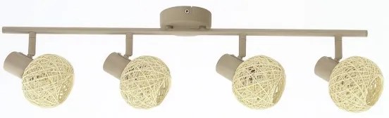 Plafonieră cu spoturi DEX 4xE14/10W/230V bej/crem
