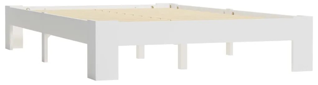 283294 vidaXL Cadru de pat, alb, 120 x 200 cm, lemn masiv de pin