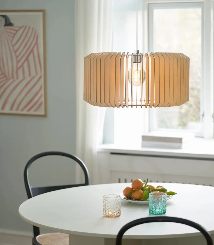 Pendul design modern Asti 50 alb, natur