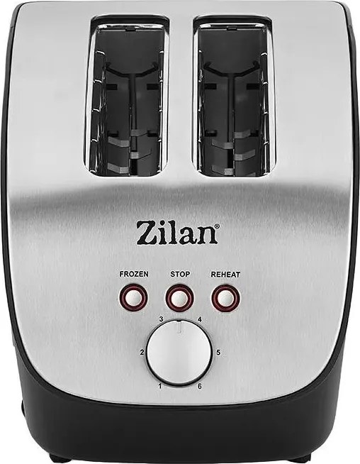 Prajitor de Paine ZILAN ZLN2690,negru inox 1000W, 6 nivele de rumenire