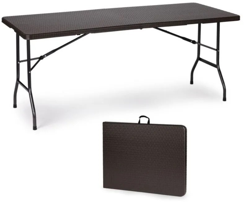 Masă pliabilă catering 180cm Brown Rattan