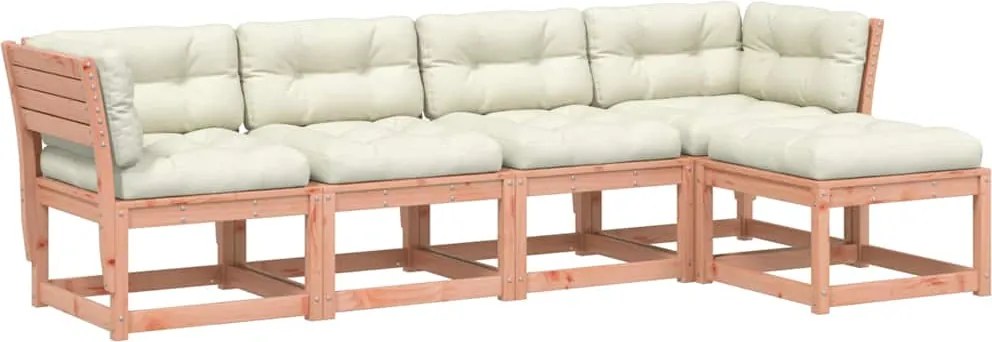 vidaXL Set mobilier de grădină cu perne, 5 piese, lemn masiv douglas