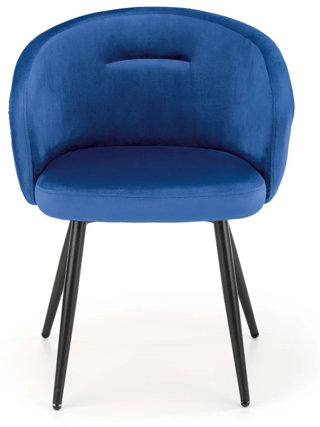 Scaun K430 velvet bleumarin